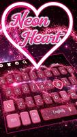 Neon Heart Keyboard Theme capture d'écran 1
