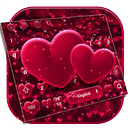Red Love Glitter Heart Keyboard APK