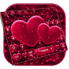 Red Love Glitter Heart Keyboard icône