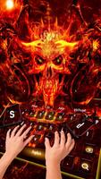 Bloody Dragon Skull Keyboard Theme Affiche