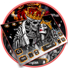 Gold skull King & Queen Keyboard Theme icône