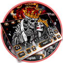 Gold skull King & Queen Keyboard Theme APK