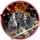 Gold skull King & Queen Keyboard Theme Zeichen