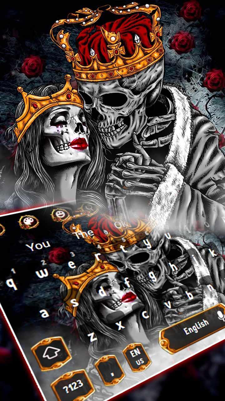 Gold Skull King Queen Keyboard Theme For Android Apk Download