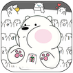 Clavier Kawaii Ours Blanc