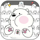 Kawaii White Bear-toetsenbord-APK