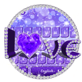 Purple Glitter Love Keyboard Theme