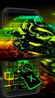 Cool Motorcyclist Keyboard poster