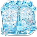 APK Blue Eiffel Tower Keyboard Theme