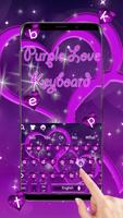 Cool Purple Love Keyboard Theme ảnh chụp màn hình 1