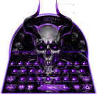 Purple Skull Horn Keyboard Theme icône