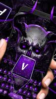 Purple Skull Horn Keyboard Theme capture d'écran 1