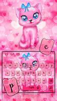 Pink Girlish Kitty Keyboard Theme🐈 capture d'écran 3