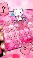 Pink Girlish Kitty Keyboard Theme🐈 capture d'écran 1
