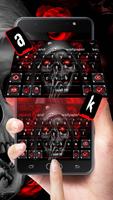 Red Rose Hell Skull Keyboard Theme bài đăng