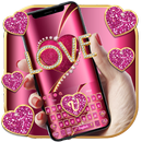 Pink Love Heart keyboard APK