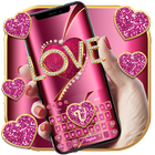 Pink Love Heart keyboard icône
