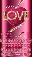Pink Love Heart keyboard capture d'écran 3