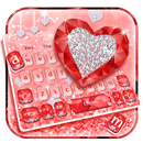 Diamond Red Heart Keyboard Theme APK