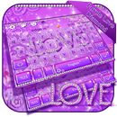 Diamond Love Purple Keyboard Theme APK