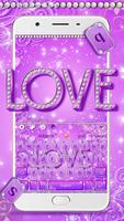 Diamond Love Purple Keyboard Theme 海报