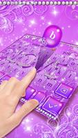 Diamond Love Purple Keyboard Theme 截图 1