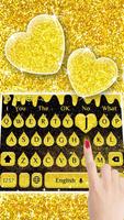 Gold liquid drop keyboard theme ภาพหน้าจอ 1