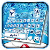 Blue Cat Shiny Diamond Keyboard Theme💎 icône