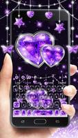 Purple Diamond Heart Keyboard Theme capture d'écran 3