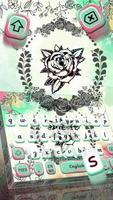 Tattoo Ink Rose Keyboard Theme اسکرین شاٹ 3