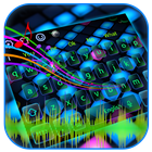 Neon Music Keyboard Theme icône