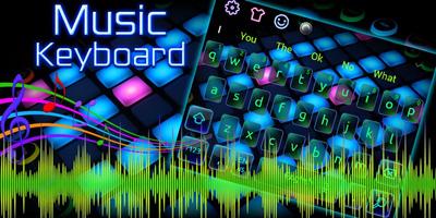 Neon Music Keyboard Theme capture d'écran 3