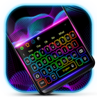 Vibrant Tech Neon Keyboard Zeichen