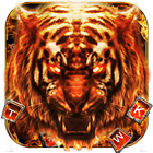 Red Horror Fire Tiger Keyboard Theme icono