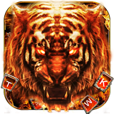Red Horror Fire Tiger Keyboard Theme biểu tượng