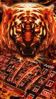 Red Horror Fire Tiger Keyboard Theme Poster