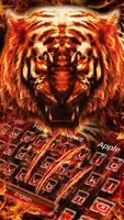 Red Horror Fire Tiger Keyboard Theme poster