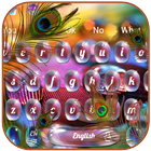 Beautiful Peacock Feathers Keyboard Theme icono