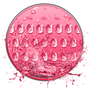 Pink Rose Water Drop Keyboard Theme APK
