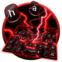 Red Thunder Lightning Keyboard Theme