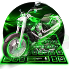 Green Neon Bike keyboard icône