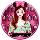 Pink Bow Girl Keyboard Theme APK