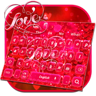 Red Love Heart Keyboard Theme icono