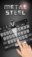 Metal Steel Keyboard Theme পোস্টার