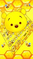 Kawaii Pooh Bear Keyboard Theme Affiche