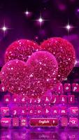 Glitter Sparkling Heart Keyboard Theme تصوير الشاشة 3