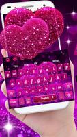 Glitter Sparkling Heart Keyboard Theme screenshot 1