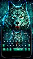 Neon Scary Wolf Keyboard Theme ảnh chụp màn hình 3