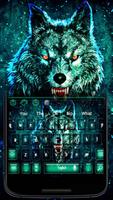 Neon Scary Wolf Keyboard Theme capture d'écran 3