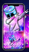 Teclado Roxo Neon DJ Cartaz